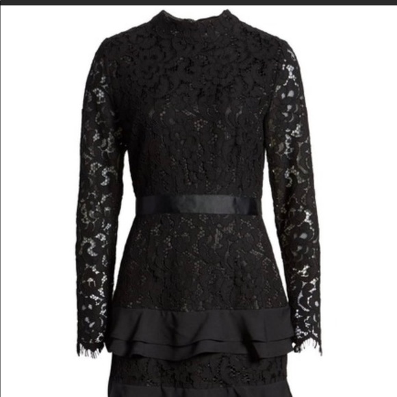 Rachel Parcell Long Sleeve Lace Dress Black - Picture 4 of 8